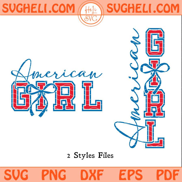 American Girl Svg 4th of July Svg Retro 4th of July Svg Png Dxf Eps Files