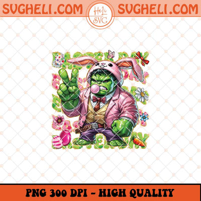 Angry Chibi Hulk Bunny Happy Easter Png Hulk Bunny Png Sublimation Files