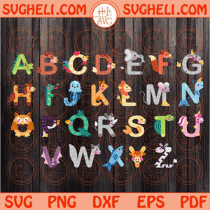 Animal Alphabet Svg Animals Alphabet Svg Kindergarten Teacher Svg Png Dxf Eps Files