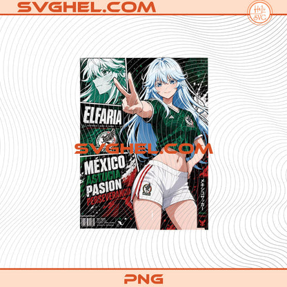 Anime Girl Mexico World Cup 2026 Png Bundle Anime Soccer Png