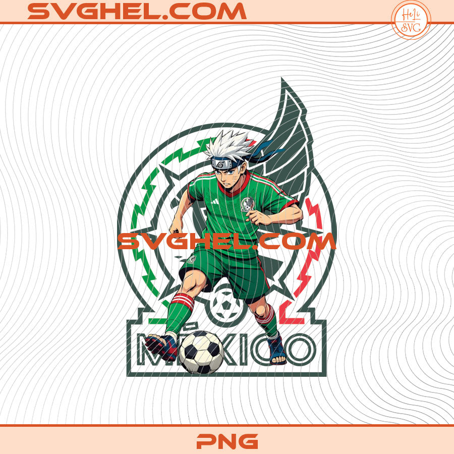 Anime Mexico World Cup 2026 Png Bundle Anime Soccer Png featuring a soccer player with a soccer ball.