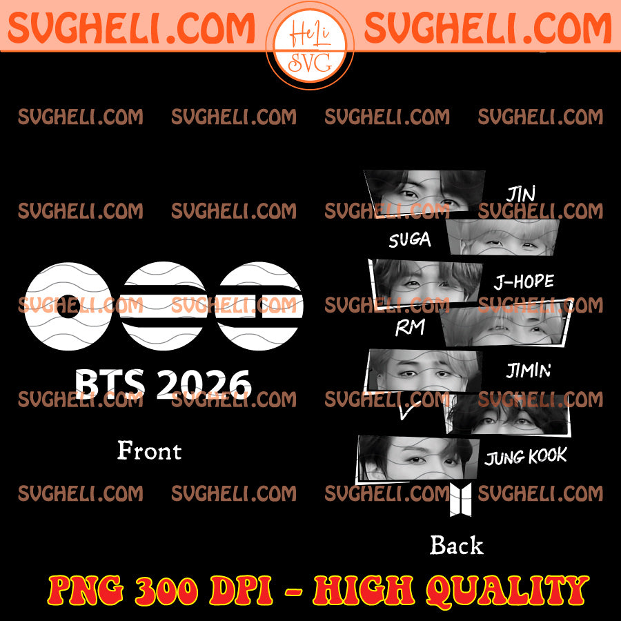 Arirang Photobooth Png Jin Suga J Hope RM Jimin V JK Png