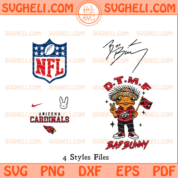 Arizona Cardinals NFL Bad Bunny Svg Arizona Cardinals Svg