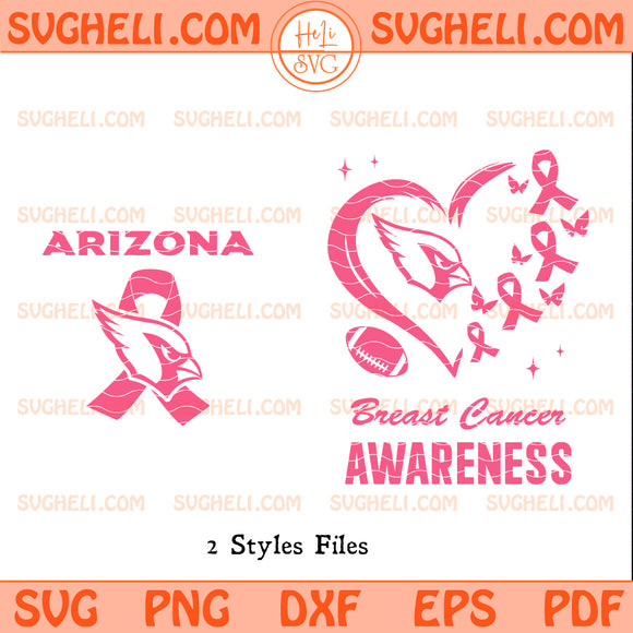 Arizona Cardinals October Breast Cancer Awareness Svg