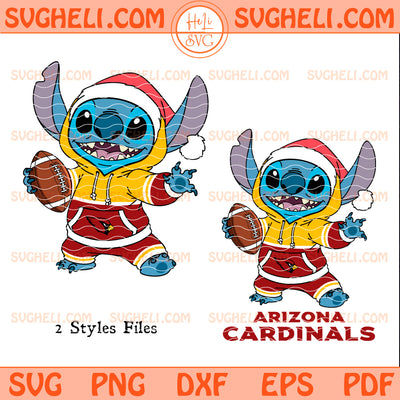 Arizona Cardinals Stitch Football Christmas Svg