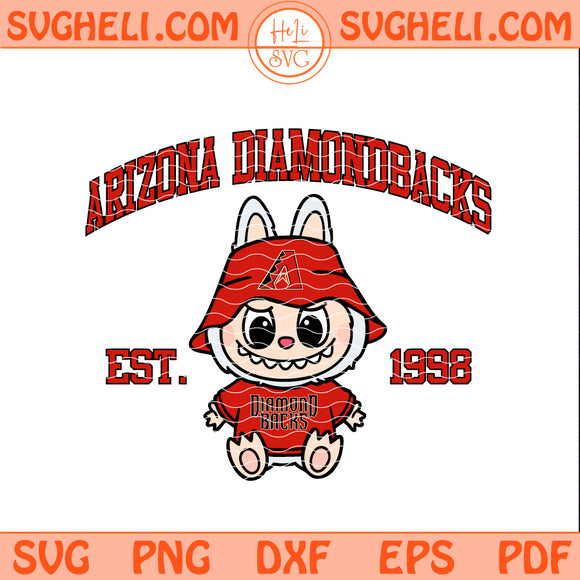 Arizona Diamondbacks Labubu Baseball Svg Labubu MLB Svg Png Dxf Eps Pdf Files