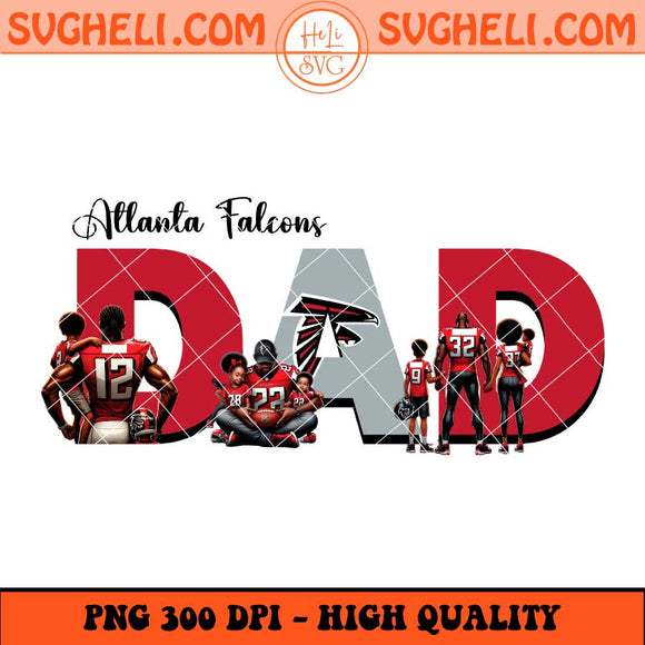 Atlanta Falcons Dad Football Png Father's Day Football Png Sublimation Files