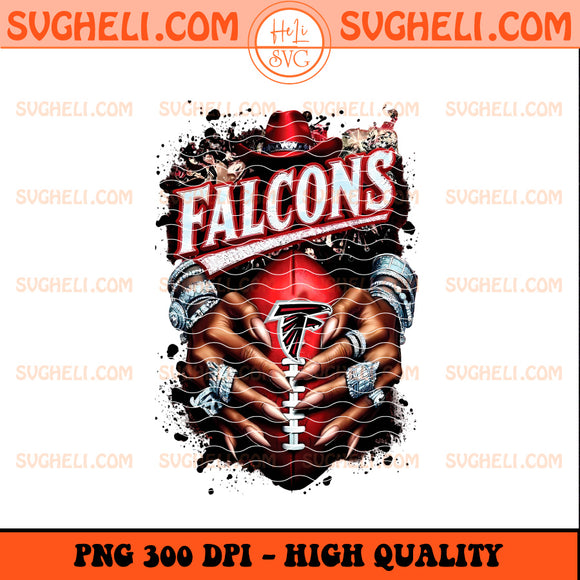 Atlanta Falcons NFL Hand Nail Finger Png