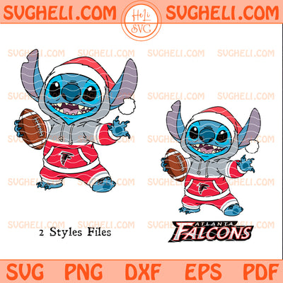 Atlanta Falcons Stitch Football Christmas Svg