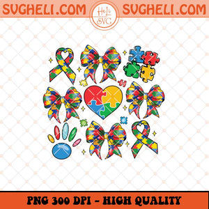 Autism Awareness Coquette Png Retro Autism Mama Png Sublimation Files