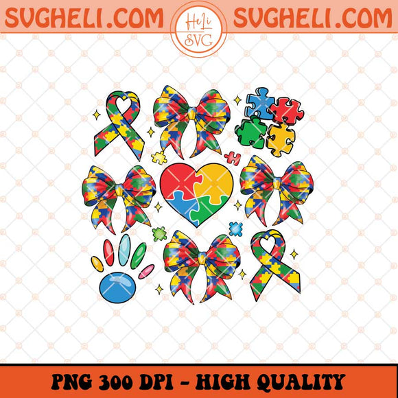 Autism Awareness Coquette Png Retro Autism Mama Png Sublimation Files