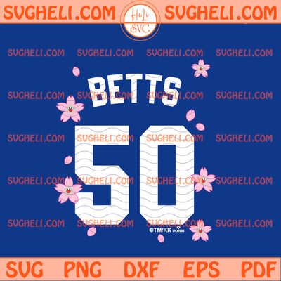 BETTS 50 Takashi Murakami Los Angeles Dodgers Baseball Svg