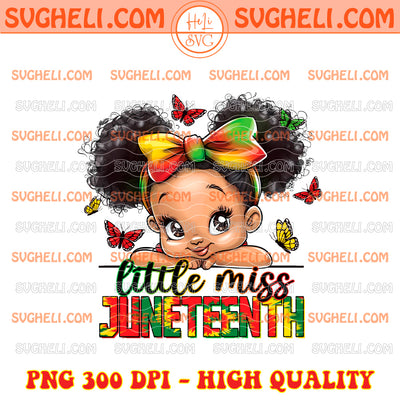 Baby Little Miss Juneteenth Png Black Girl Afro American Png