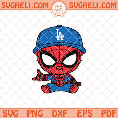 Baby Spiderman LA Dodgers Svg LA Dodgers Spiderman Svg Png Dxf Eps Files