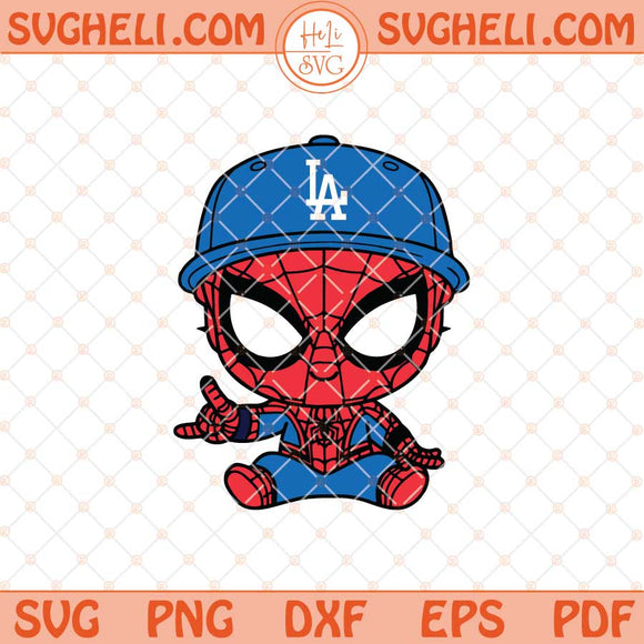Baby Spiderman LA Dodgers Svg LA Dodgers Spiderman Svg Png Dxf Eps Files