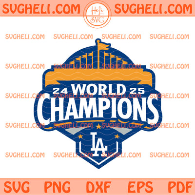 Back to Back World Champion Dodgers Svg LA Baseball Svg