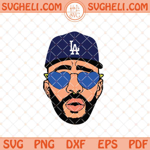 Bad Bunny Face LA Dodgers Svg Bad Bunny LA Dodgers Svg Png Dxf Eps Files