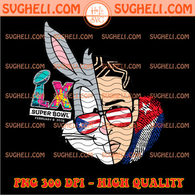 Bad Bunny Face SuperBowl LX Png Bad Bunny Super Bowl DNA Png