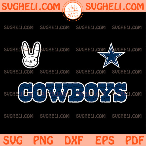 Bad Bunny Super Bowl LX Dallas Cowboys Svg