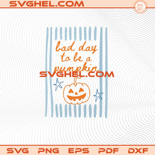 Bad Day To Be A Pumpkin Svg Preppy Striped Fall Svg