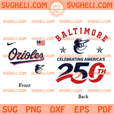 Baltimore Orioles America 250th Anniversary 2026 Svg