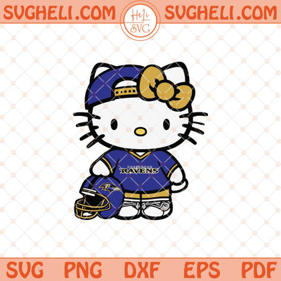 Baltimore Ravens Hello Kitty Svg Baltimore Football Svg Png Dxf Eps Files