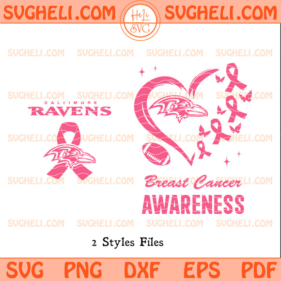Baltimore Ravens October Breast Cancer Awareness Svg