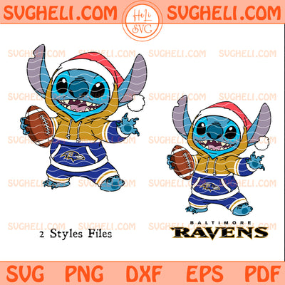 Baltimore Ravens Stitch Football Christmas Svg