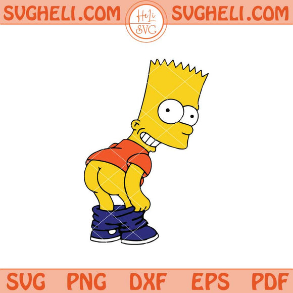 Bart Simpson Ass Svg Funny Bart Simpson Svg The Simpsons Svg Png Dxf Eps Files