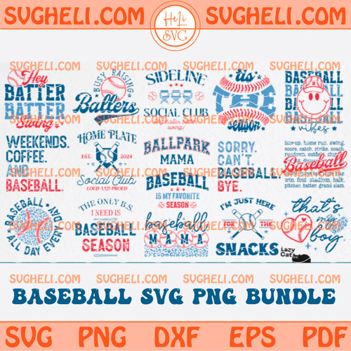 Baseball Bundle Svg Retro Baseball Svg Coquette Game Day Svg