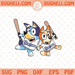 Baseball Dodgers Bluey Svg Dodgers Baseball Bluey Dog Svg Png Dxf Eps Files