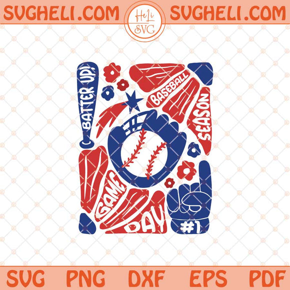 Baseball Game Day Boho Svg Game Day Baseball Svg Png Dxf Eps Files