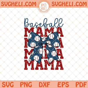 Baseball Mama Svg Baseball Coquette Bow Svg Baseball Svg Png Dxf Eps Files