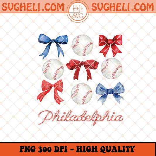 Baseball Philadelphia Phillies Bow Png Baseball Bow Png Sublimation Files