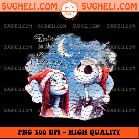 Believe In The Wonder Of Christmas Jack And Sally Png