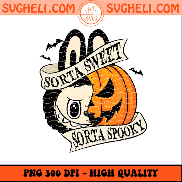 Black Sorta Spooky Labubu Png Labubu Halloween Png