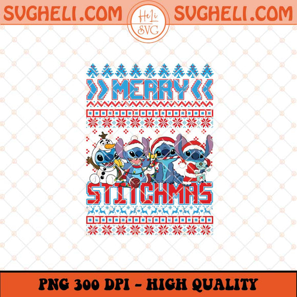 Blue Monster Cartoon Ugly Sweater Png Stitch Christmas Png Sublimation Files