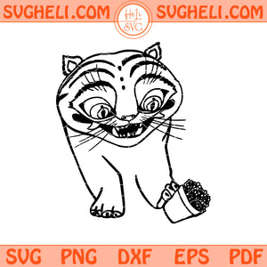 Blue Tiger Playing With Flower Pot Svg KPop Demon Hunters Svg Png Dxf Eps Files