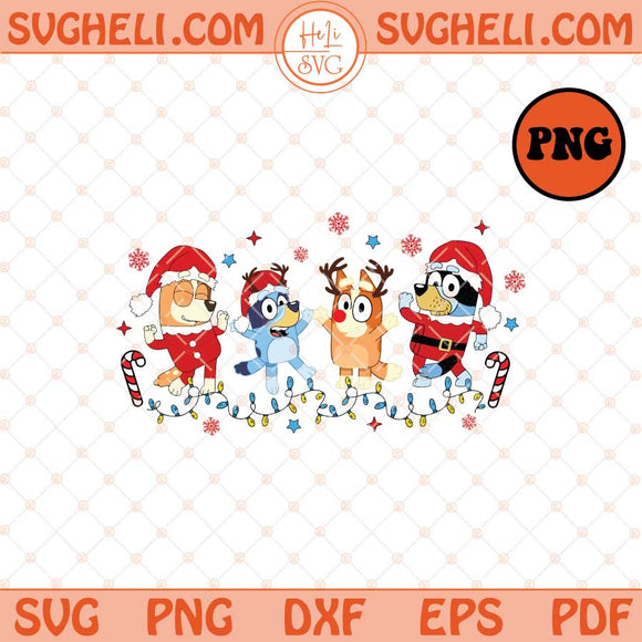 Bluey And Friends Christmas Png Bluey Christmas Png Sublimation Files