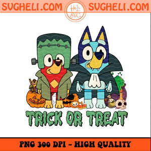 Bluey Frankenstein Trick or Treat Png Bluey Halloween Png