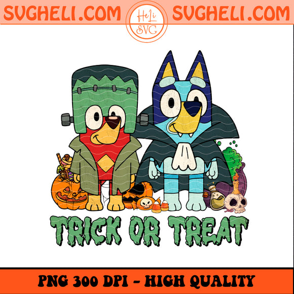 Bluey Frankenstein Trick or Treat Png Bluey Halloween Png