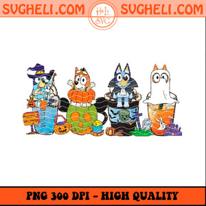 Bluey Halloween Coffee Cups Png Bluey Scary Coffee Cup Png