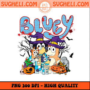 Bluey and Bingo Halloween Family Png Halloween BLuey Png