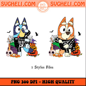 Bluey and Bingo Halloween Png Funny Bluey Halloween Png