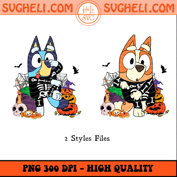Bluey and Bingo Halloween Png Funny Bluey Halloween Png