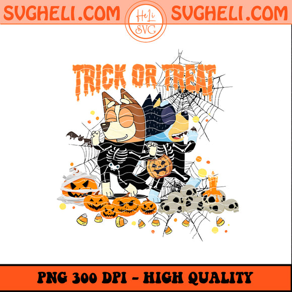 Bluey and Bingo Trick or Treat Halloween Png Halloween Png