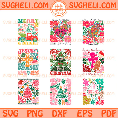Boho Christmas Christian Svg Bundle Jesus Is The Reason Svg