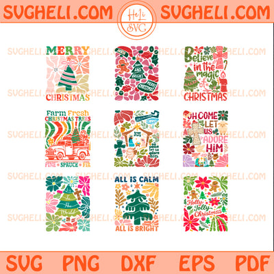 Boho Religious Christmas Tree Svg Bundle True Story Svg