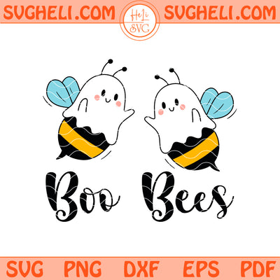 Boo Bees Svg Ghost Bee Svg Boo Svg Halloween Svg Png Dxf Eps Pdf Files