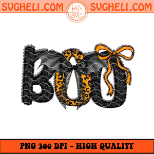 Boo Ghost Png Retro Girly Halloween Design Spooky Season Png Sublimation Design
